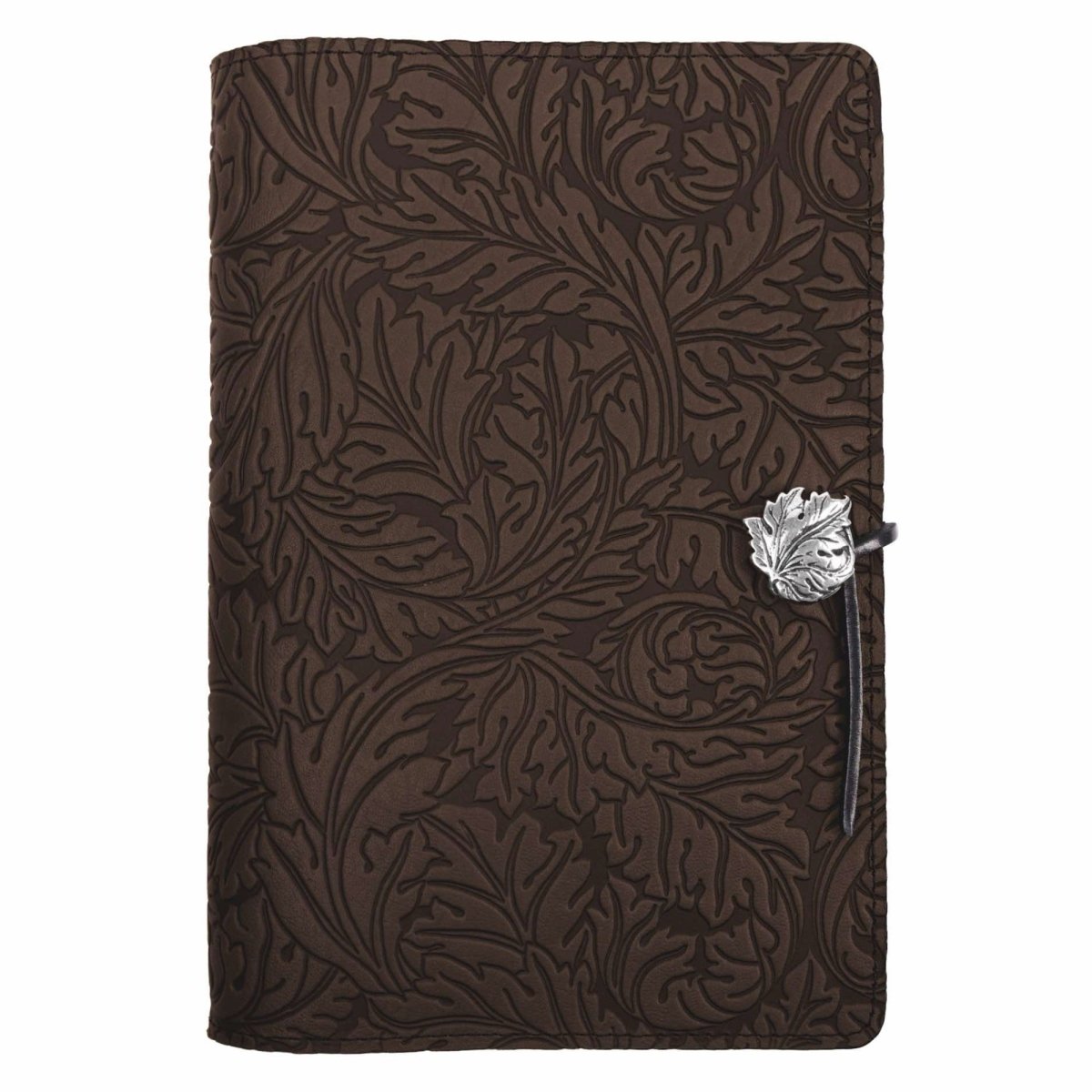 Leather Refillable Journal Notebook, Acanthus Leaf