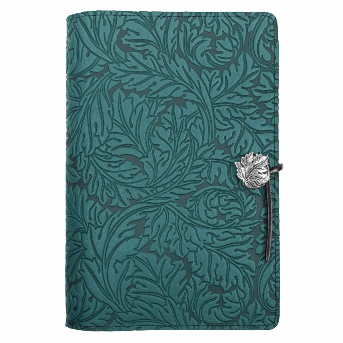 Leather Refillable Journal Notebook, Acanthus Leaf