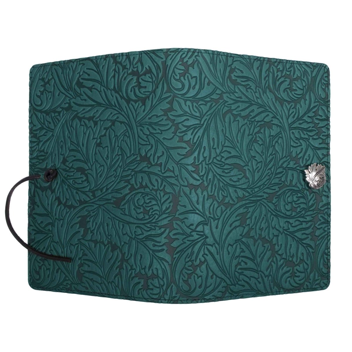 Leather Refillable Journal Notebook, Acanthus Leaf