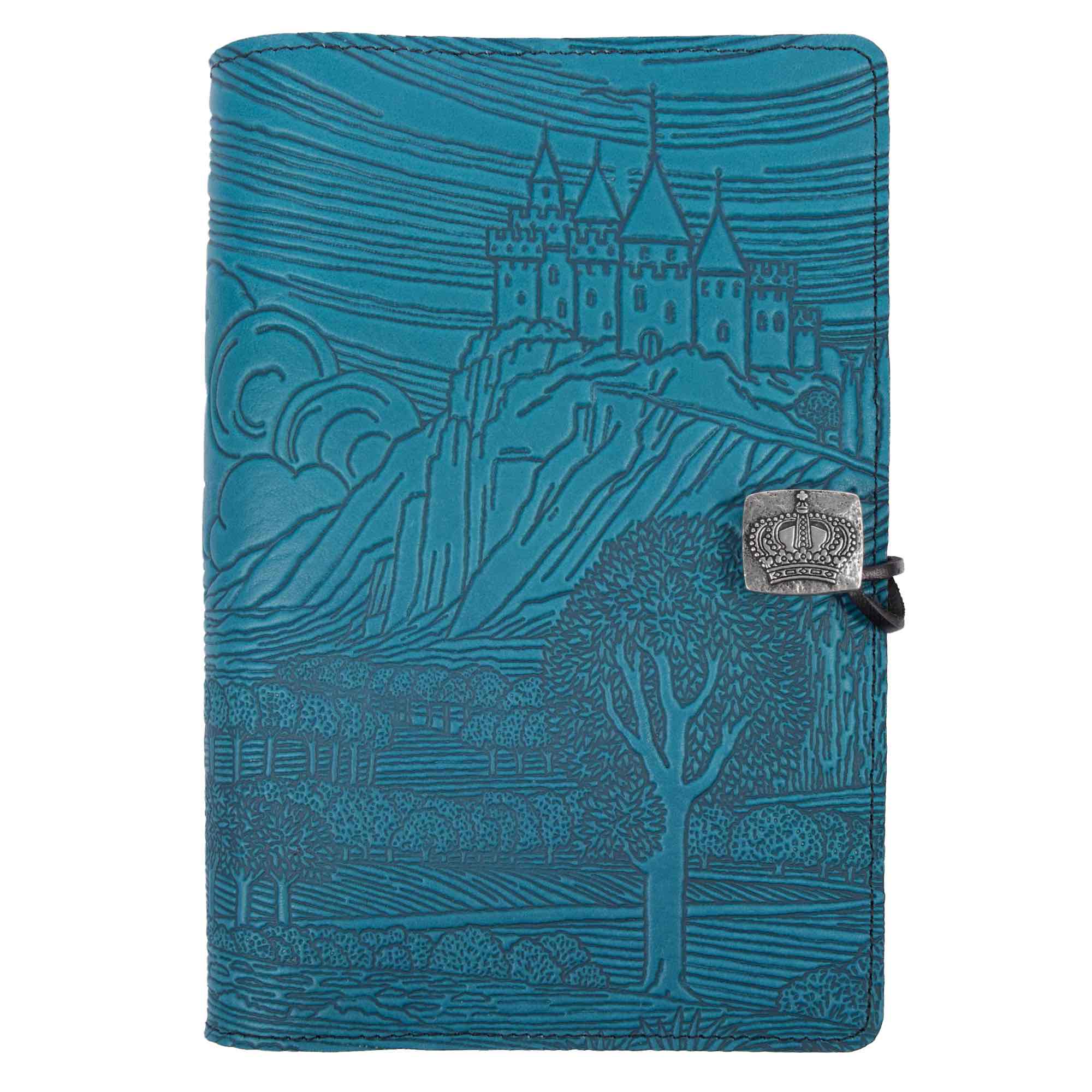 Oberon Design Leather Refillable Journal Cover, Camelot, Marigold