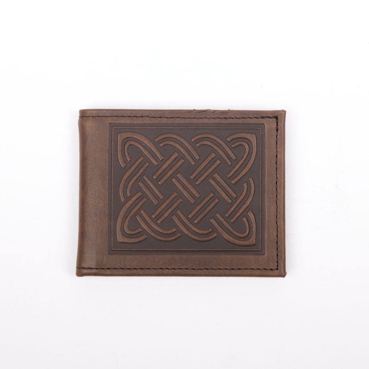 SECOND, Celtic Braid Bi-Fold Wallet in Chocolate