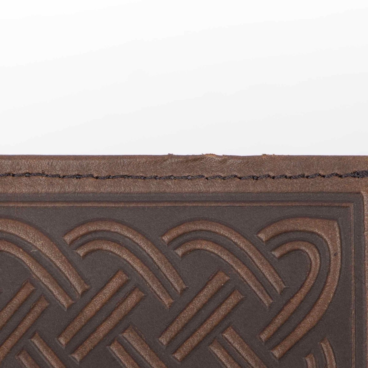 SECOND, Celtic Braid Bi-Fold Wallet in Chocolate