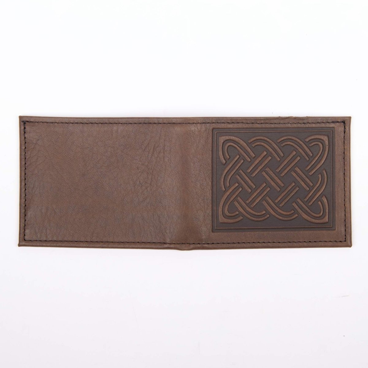 SECOND, Celtic Braid Bi-Fold Wallet in Chocolate