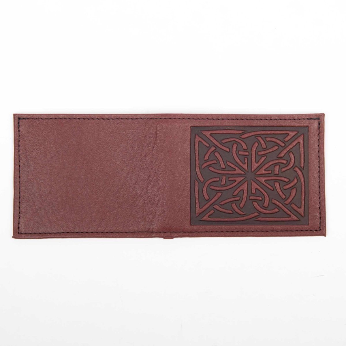 SECOND, Celtic Weave Bi-Fold Wallet in Wine