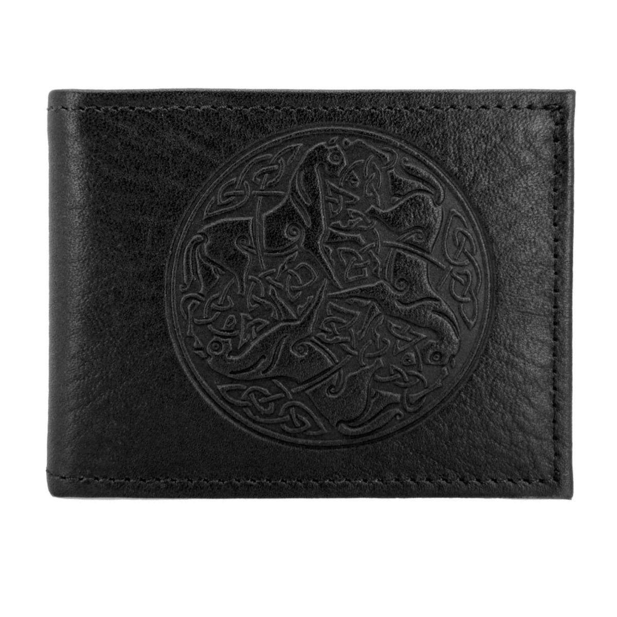 HAPPY EXTRA, Bi-Fold Wallet, Celtic Horses in Black