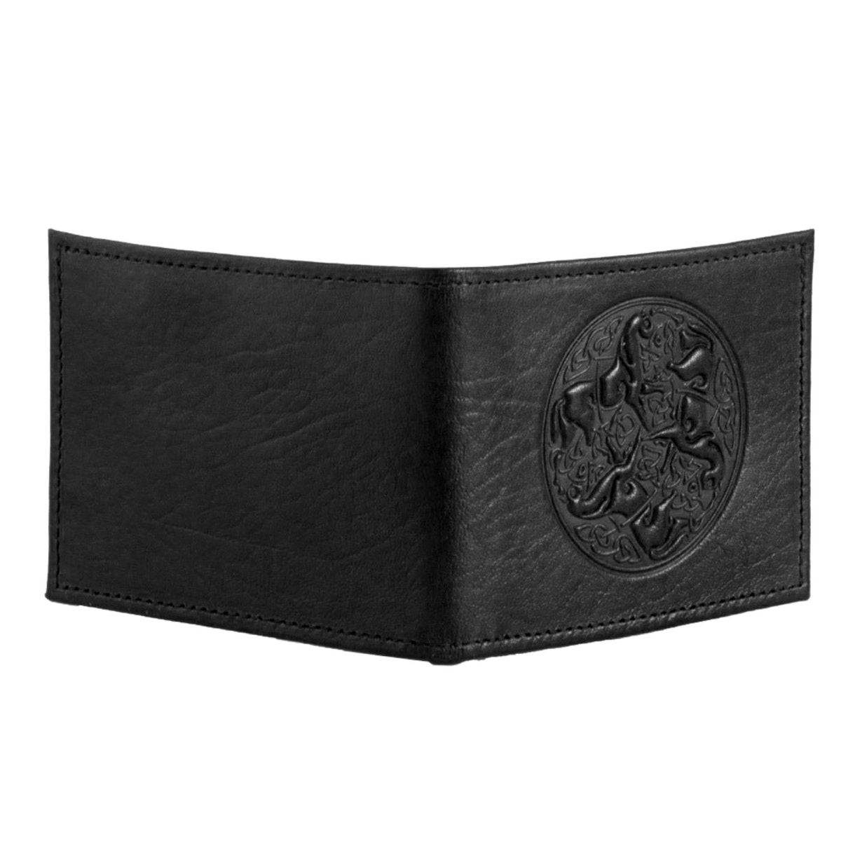 HAPPY EXTRA, Bi-Fold Wallet, Celtic Horses in Black