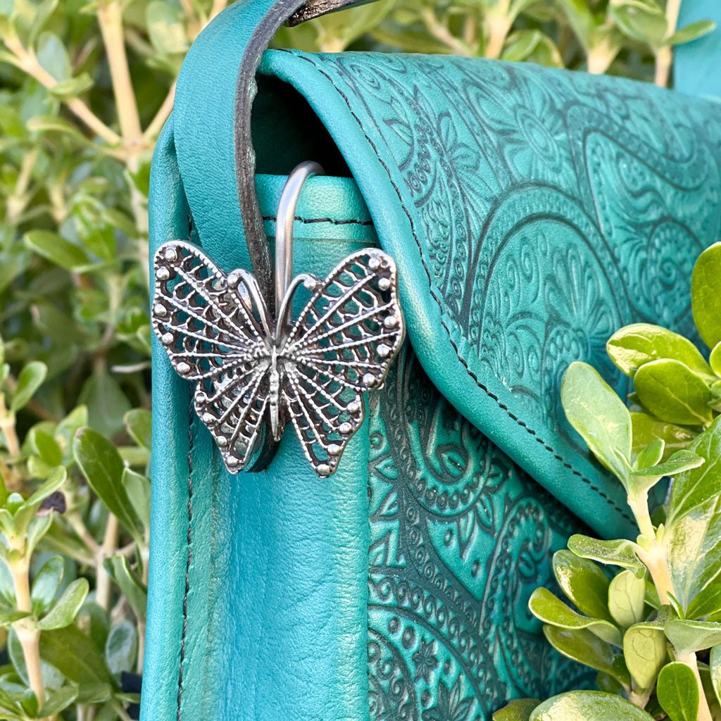 Butterfly Key Holder Paisley Teal