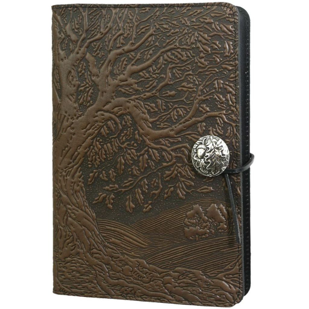 A5 Extra Thick Brown Leather Journal, Blank Paper Notebook