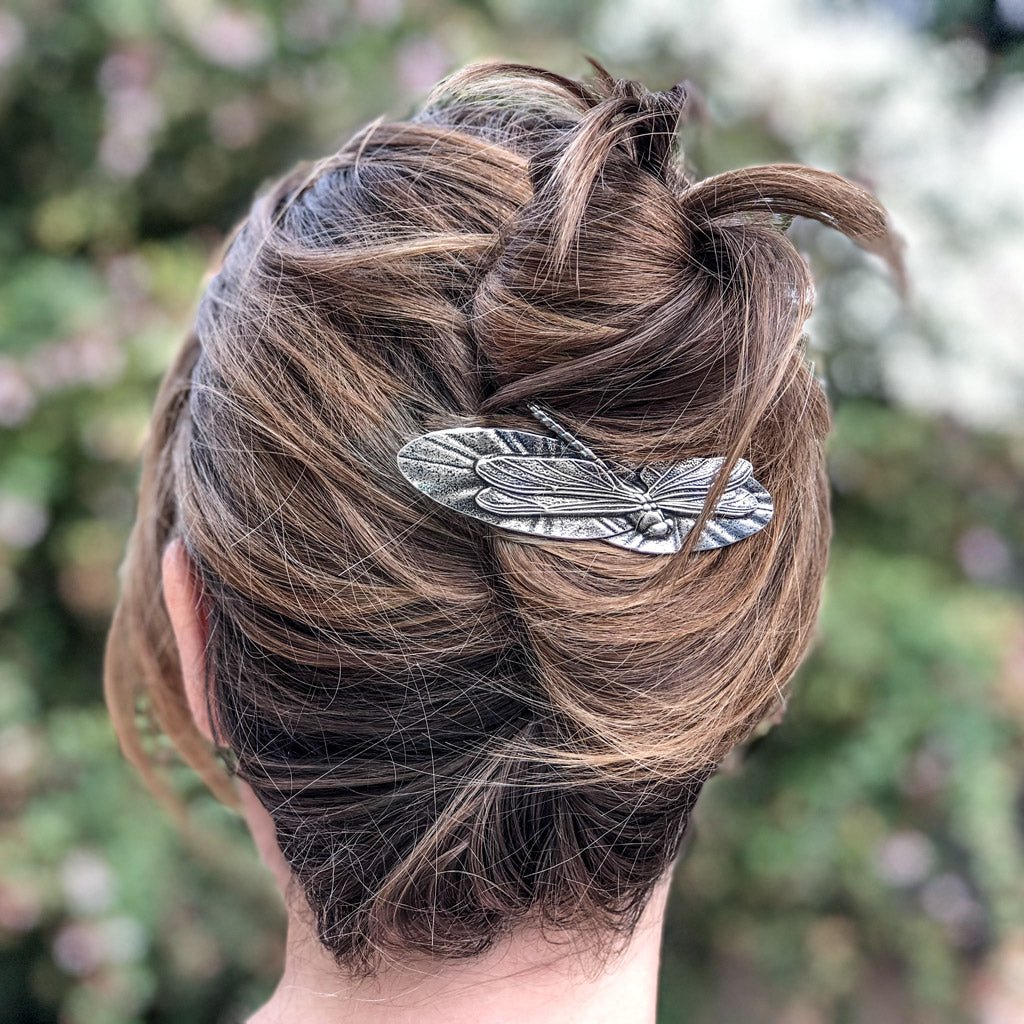 Barrette for Fine Hair, Hair Accessories for Women, Dragonfly Hair Accessory  