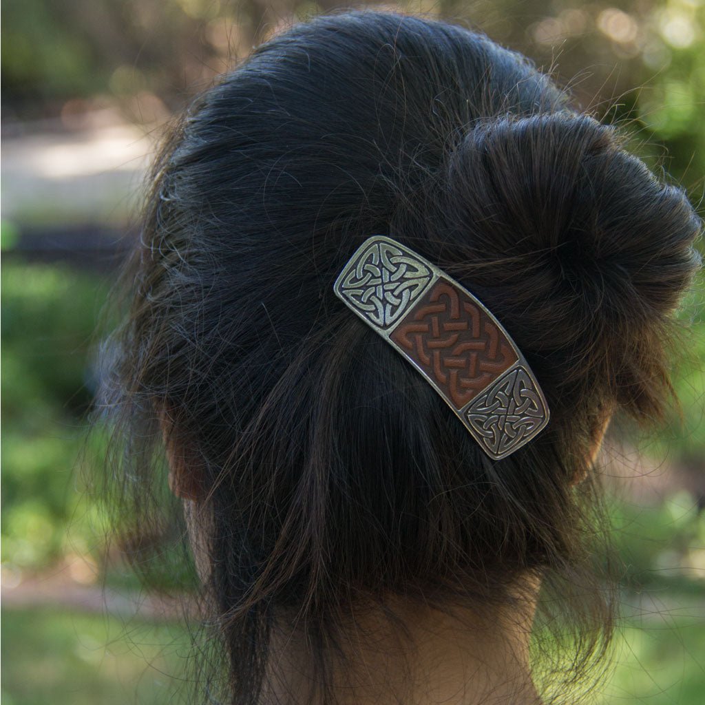 Oberon Design Hair Clip, Barrette, Hair Accessory, Small Celtic, 2