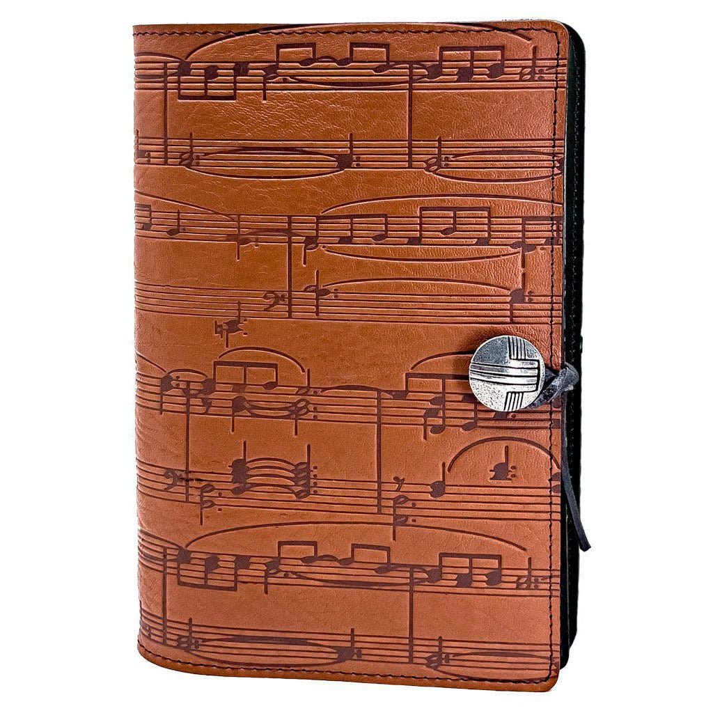 Oberon Design Large Refillable Leather Notebook Cover, Sheet Music