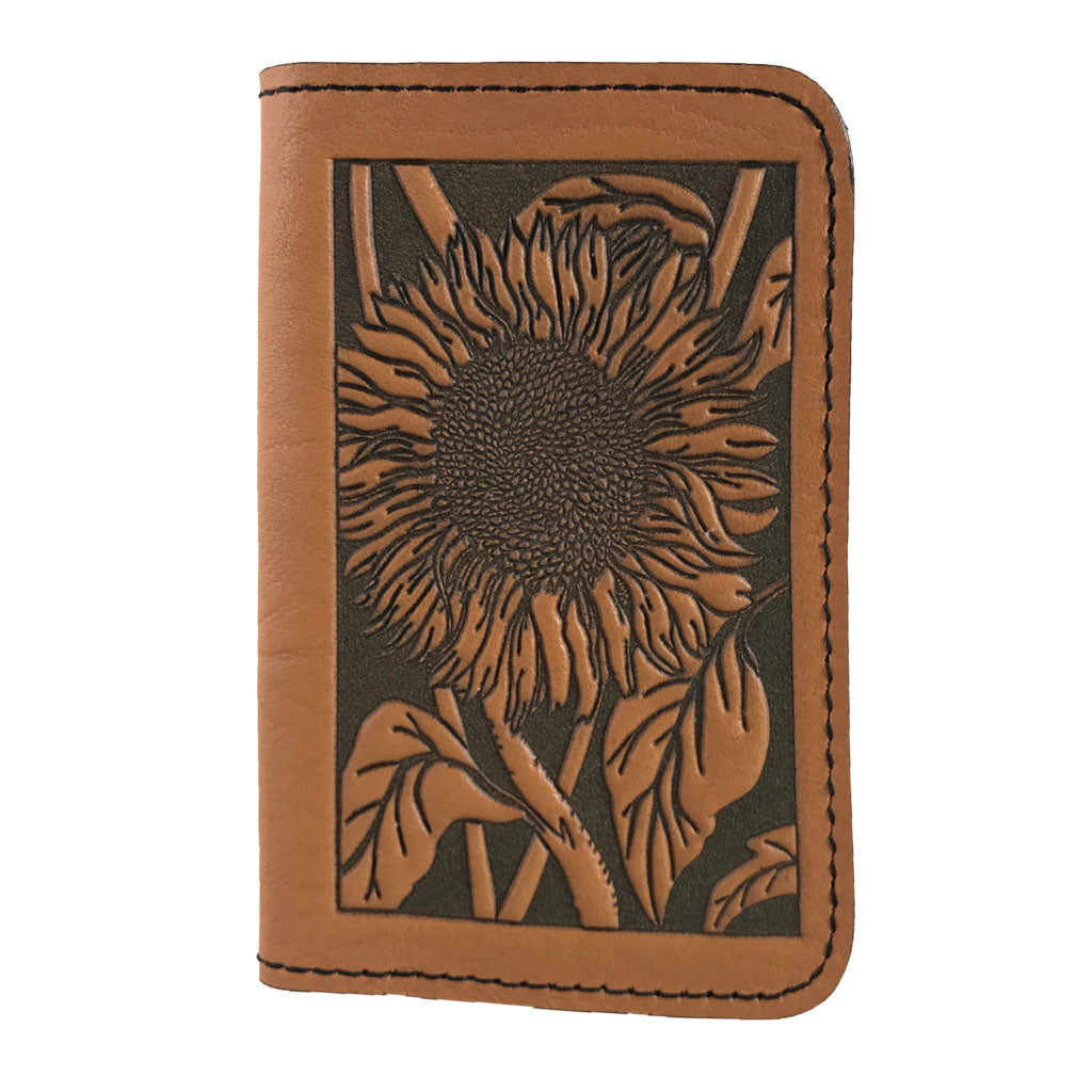  Sunflower Large Wallet Real Leather Clutch Handmade