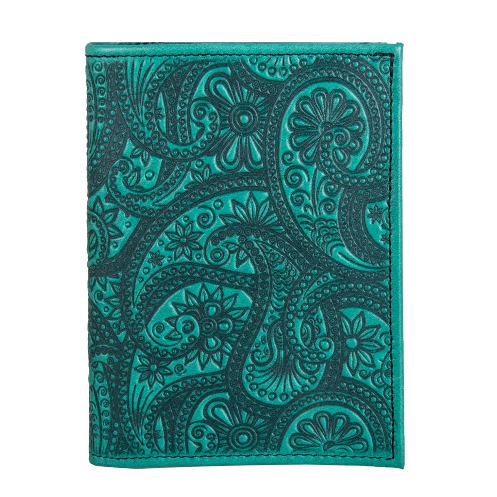 Paisley Embossed Wristlet Wallet - Black