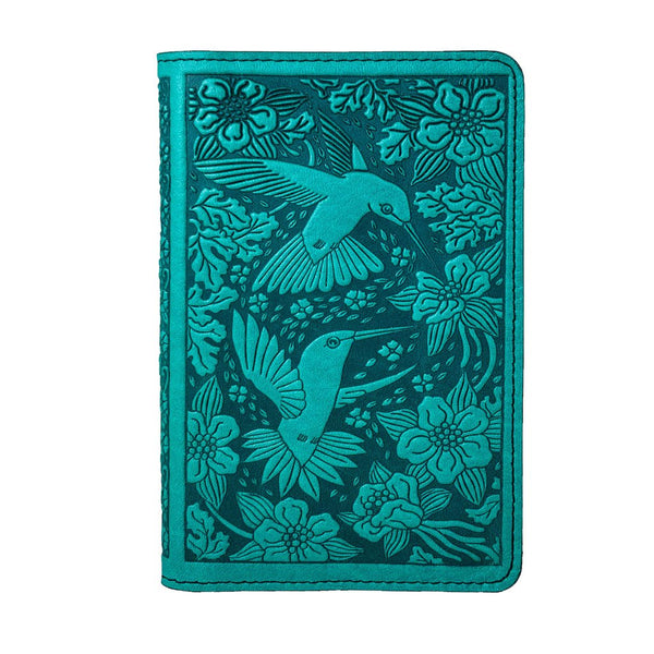 Oberon Design Hummingbird Refillable Leather Pocket Notebook Cover