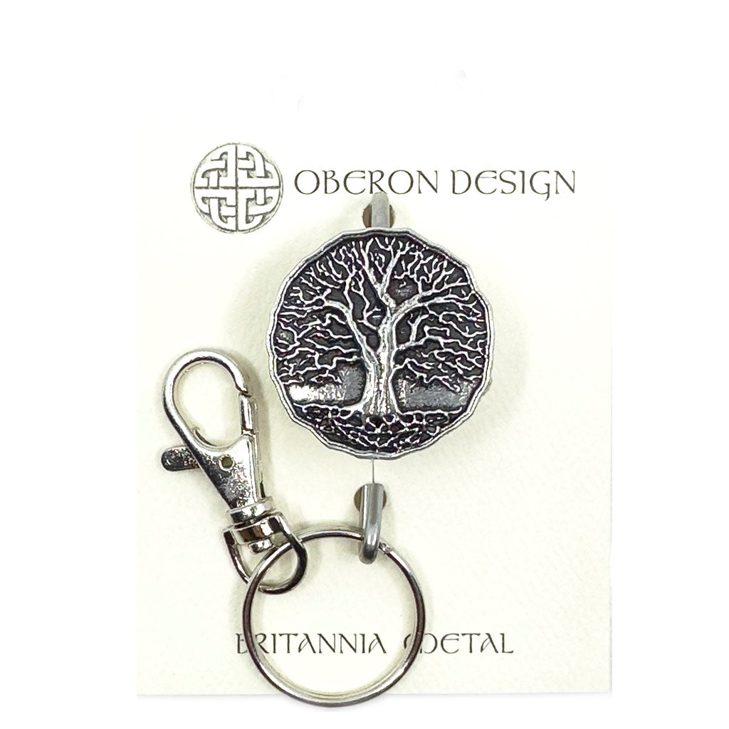 Oberon Design Purse Hook Key Ring Tree of Life