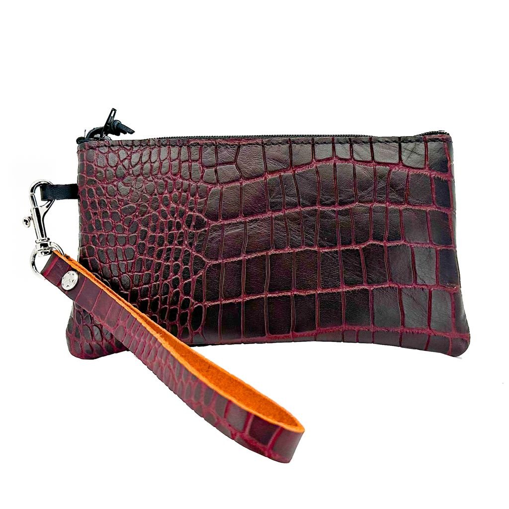 Crocodile Skin Pattern Men’s Clutch Bag Alligator Pouch