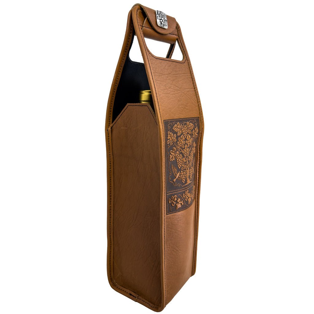 Glazed Bison Tobacco Wine Bottle Bag - Oberon Design