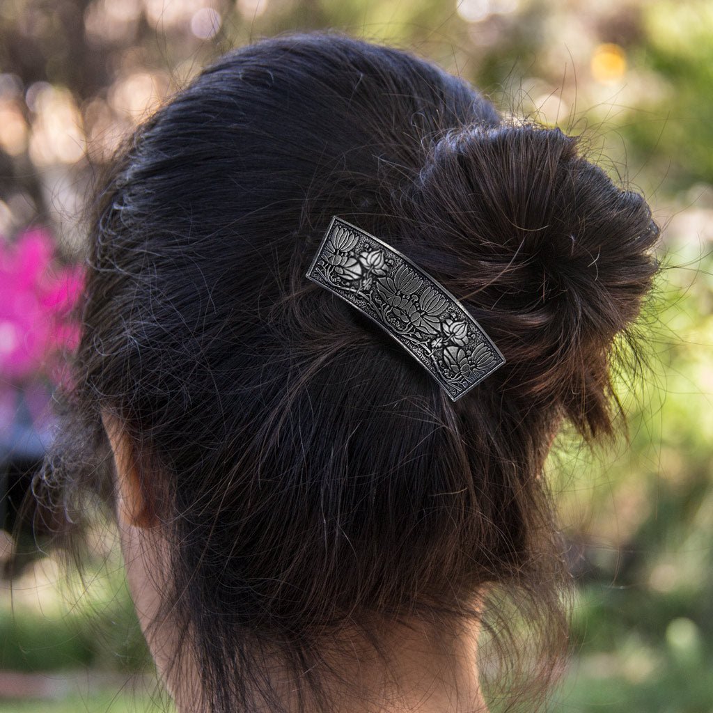 Oberon Design Hair Clip, Barrette, Hair Accessory, Harmony Knot, 70mm