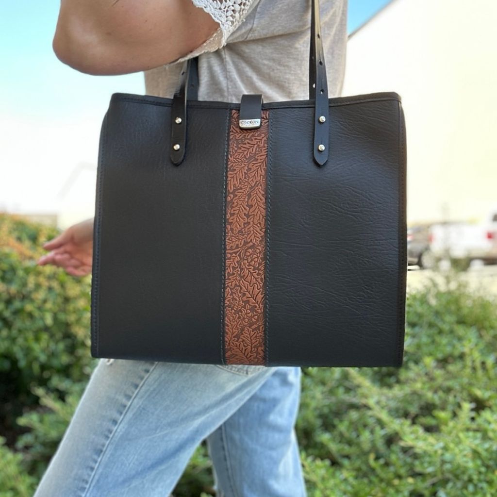 Leather Handbag, Sonoma Tote, Oak Leaf in Saddle Main Image