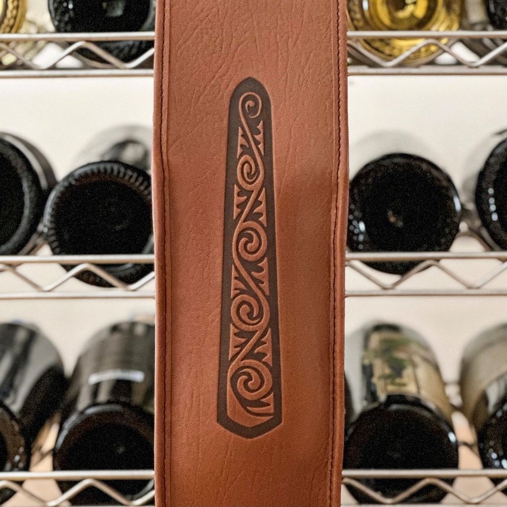 Glazed Bison Tobacco Wine Bottle Bag - Oberon Design